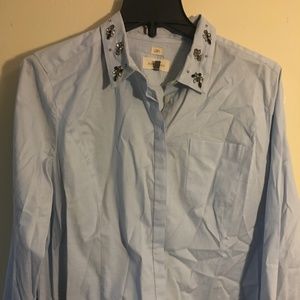 Loft Softened Shirt with Patterned Collar - LP